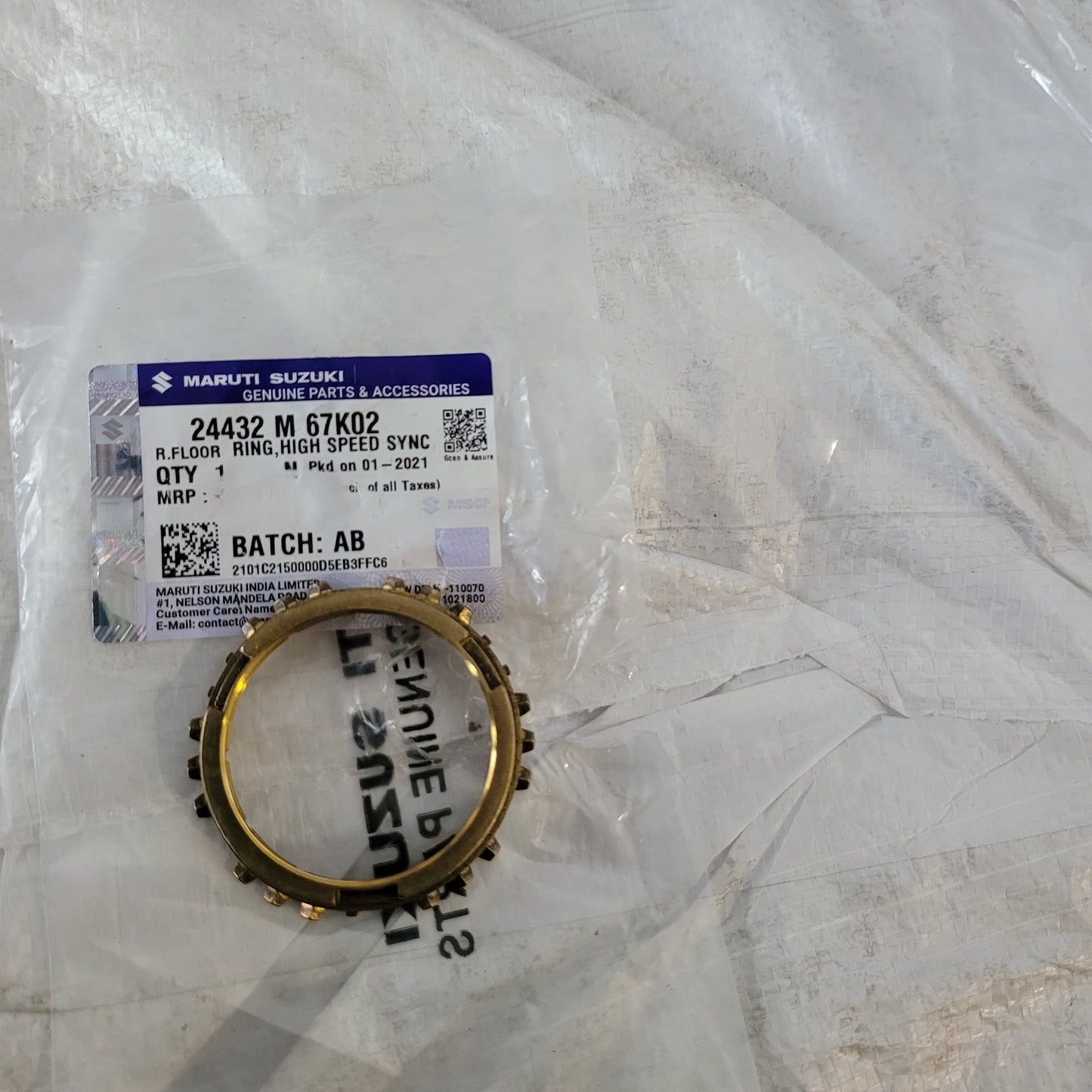 NEW GENUINE Suzuki ALTO 2009-14 Gearbox 3rd Gear SYNCHRO SYNCRO RING 24432M67K02