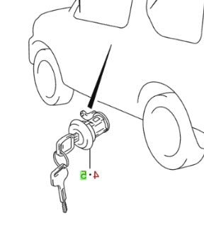 NEW Genuine Suzuki JIMNY TYPE 8 FRONT LEFT DOOR Lock Barrel Cylinder Keys 82280-76872