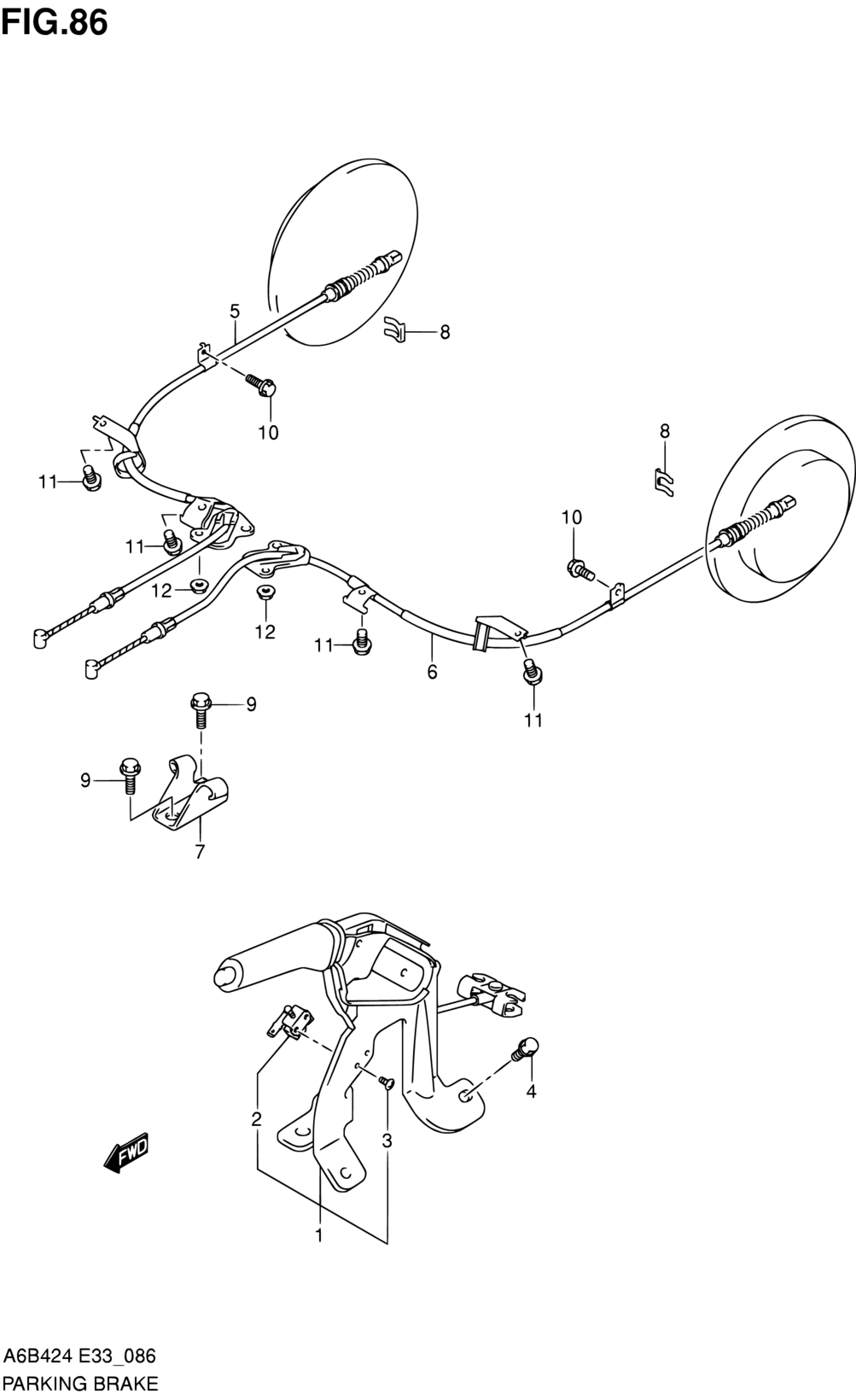 NEW Genuine Suzuki KIZASHI HANDBRAKE CABLE Rear Right 54401-57L00