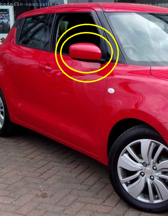 NEW Suzuki SWIFT 2017-> Wing Mirror Cover Cap RIGHT DRIVERS 84718-52R20-ZWP RED