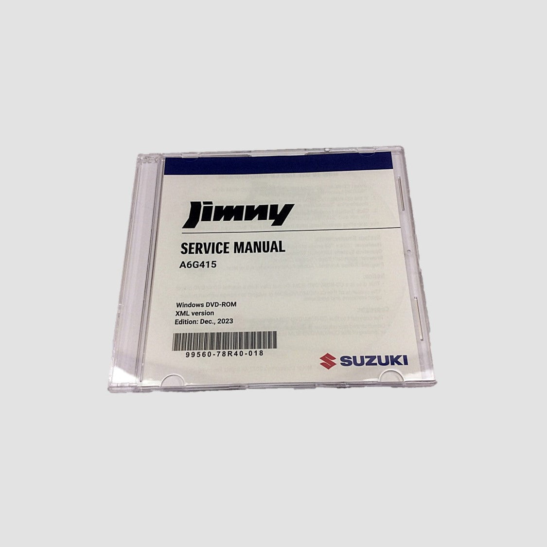 NEW Genuine Suzuki JIMNY 2019-On SERVICE WORKSHOP MANUAL DVD 99560