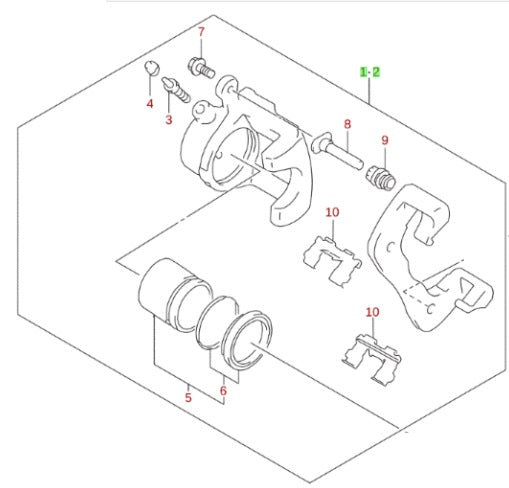 NEW Genuine Suzuki GRAND VITARA Front Brake Caliper LEFT 55102-65D01-999
