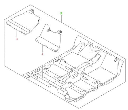 NEW Genuine Suzuki ALTO 2009-2014 Full Floor Interior Carpet Grey 75110M68K04-S01