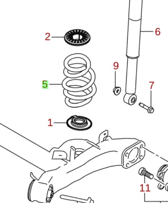 1x NEW Genuine Suzuki BALENO 1.0 REAR Coil Spring 41311M68P00