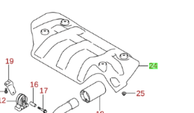 NEW Genuine Suzuki SWIFT SPORT 2011-16 Exhaust Back Box Heatshield 14231-72L00