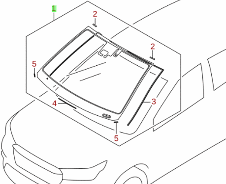 NEW Genuine Suzuki S-CROSS 2022-On WINDSHIELD WINDSCREEN GLASS + MOULDING 84510-63T11