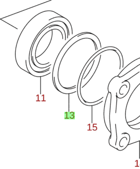 NEW Genuine Suzuki SWIFT 1.3 1.5 Driveshaft Gearbox Diff Bearing SHIM 0.3mm 29541-75C00