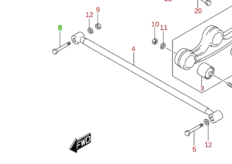 1x NEW Genuine Suzuki BOLT 09100-12094