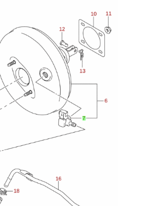 NEW Genuine Suzuki VITARA Brake Vacuum Sensor 51280-61M50