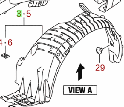 NEW Genuine Suzuki SWIFT 2024-On Wheel Arch Splash Guard Shield RIGHT 72321-70T00