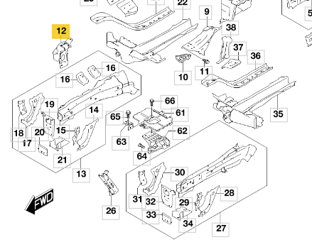 NEW Genuine Suzuki VITARA 15> Front Right Lamp Brace Support 58110-54P00