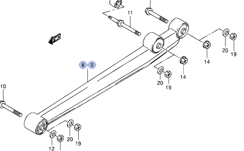 1x NEW Genuine Suzuki ALTO 2003-06 Rear Suspension Radius Arm 46200-70H00