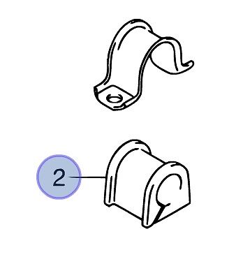 2xNEW Genuine Suzuki GV Grand Vitara 09-16 Anti Roll Bar Rubber BUSH 42412-78K00