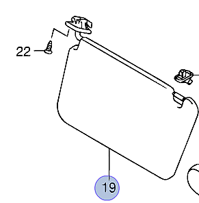 NEW Genuine Suzuki SWIFT RIGHT HAND Driver Sunvisor Visor Blind 84801-79J51-6GS