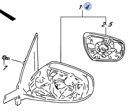 NEW Genuine Suzuki SWIFT 2017-> Wing Mirror HOUSING & GLASS LEFT Passenger 84720-52RA1
