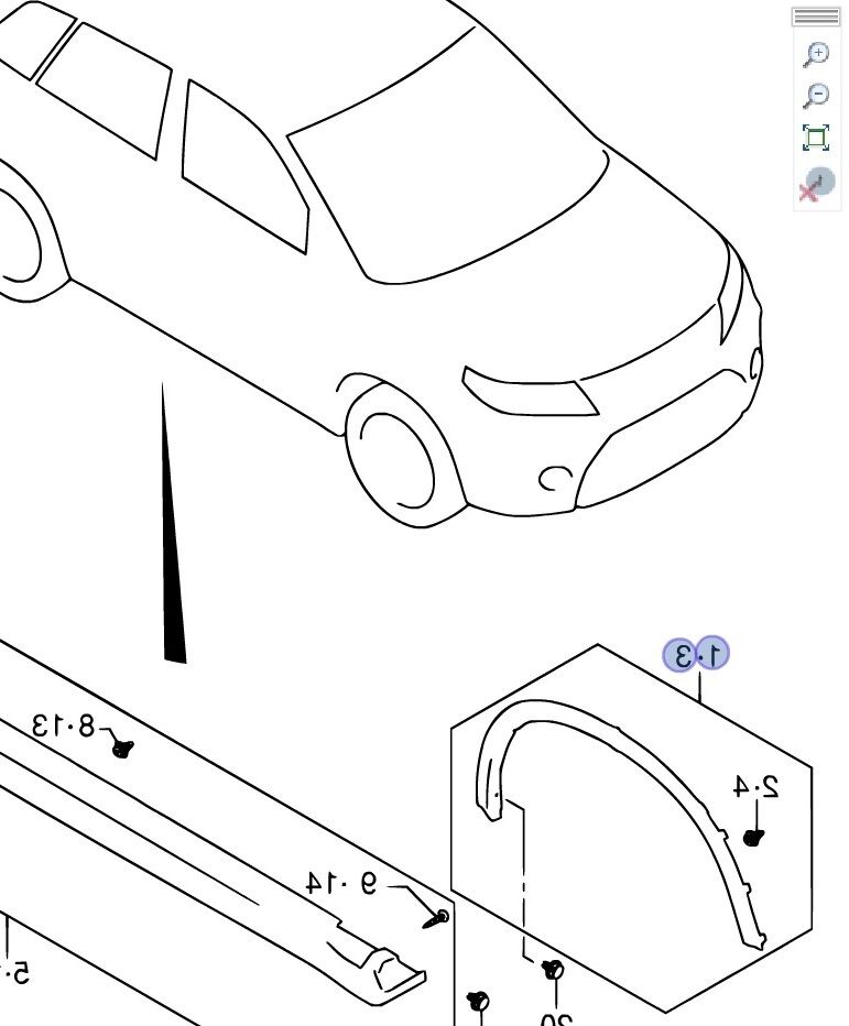 NEW Genuine Suzuki VITARA Front DRIVER Wheel Arch Trim Surround Spat 77210-54P00-5PK