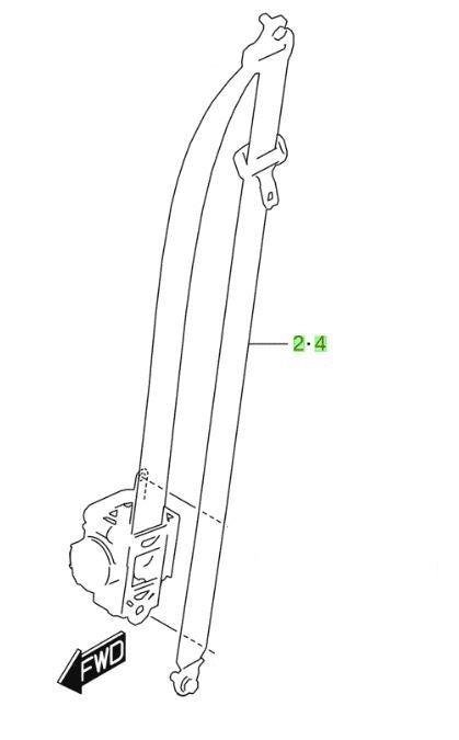 NEW Genuine Suzuki VITARA Complete Seat Belt RIGHT FRONT 84920-54P13-BHE