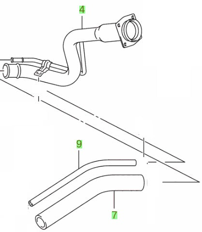 NEW Genuine Suzuki LIANA Fuel Filler Pipe Neck Metal + Rubbers