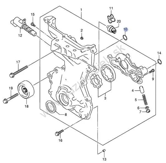 NEW Genuine Suzuki SWIFT 2011-16 1.2 Oil Main Gallery O-Ring 16115-50M00