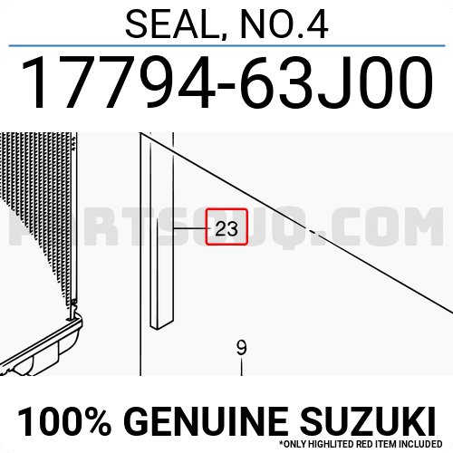 NEW Genuine Suzuki SWIFT 2011-2016 Air Con Condenser SEAL 17794-63J00