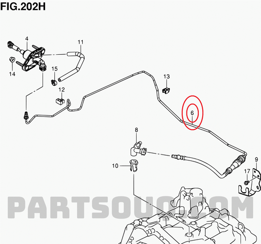 NEW Genuine Suzuki SWIFT SPORT 1.6 Clutch MASTER CYLINDER PIPE 23830-69L60
