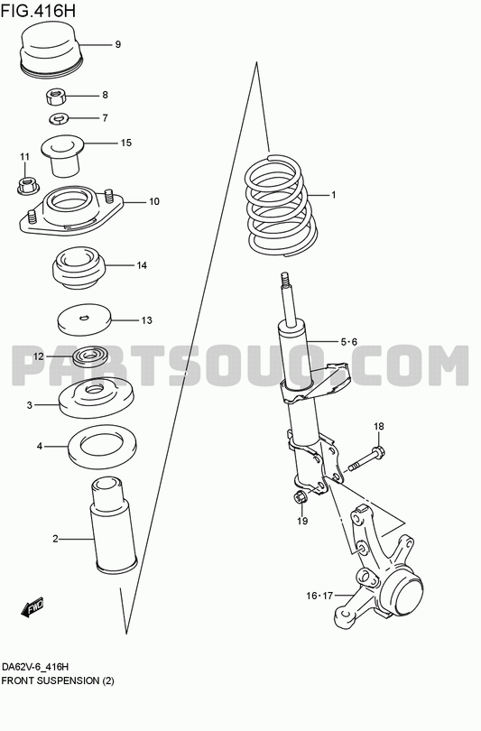 NEW Genuine Suzuki CARRY VAN Suspension Strut Top SPRING SEAT CUP 41231-65H00