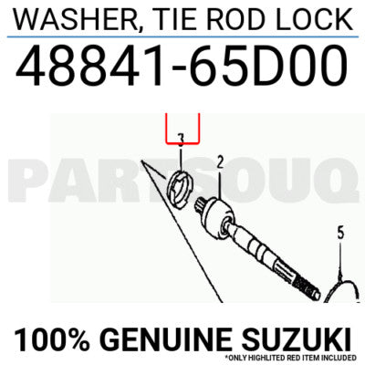 NEW Genuine Suzuki GRAND VITARA 2000-05 Steering Rack Lock Washer 48841-65D00