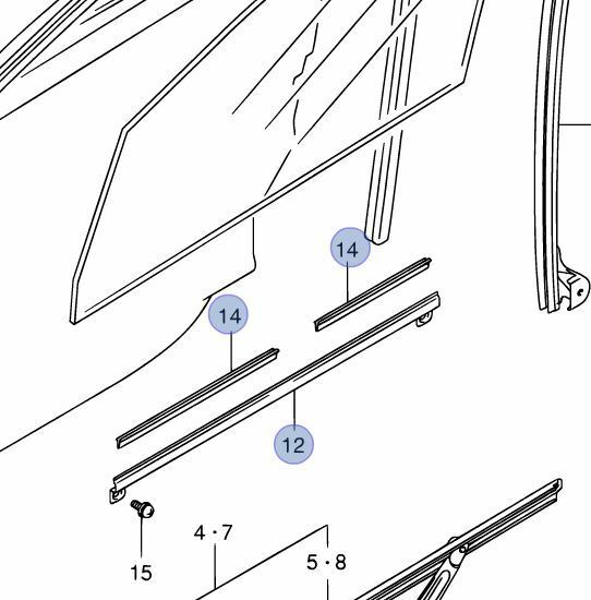 Genuine Suzuki CARRY VAN Front WINDOW CHANNEL & RUBBERS 83610-77A00 2x 83691-60A00