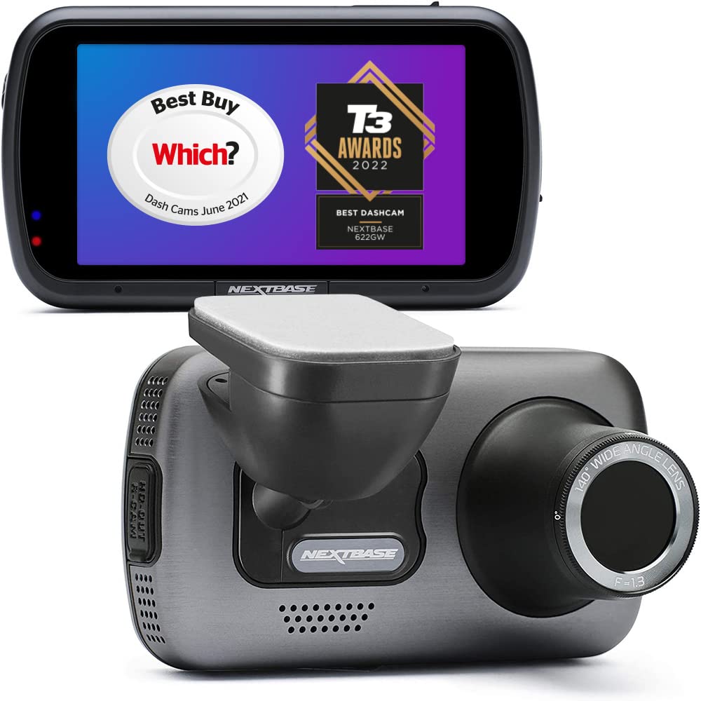 NEW Genuine NextBase 622GW Front Dash Cam + Hardwire Kit + 128GB
