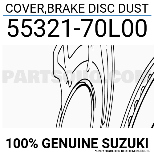 1x NEW Genuine Suzuki SWIFT SPORT 2011-16 Front Brake Disc Back Cover Plate 55321-70L00