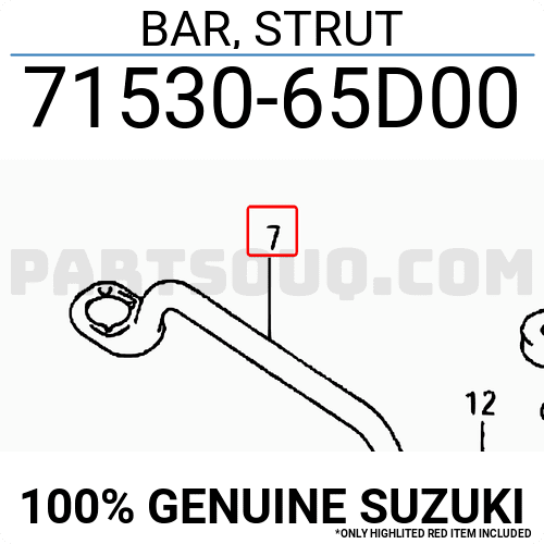 NEW Genuine Suzuki GRAND VITARA 2000-06 2.5 ENGINE BAR BRACE Upper 71530-65D00