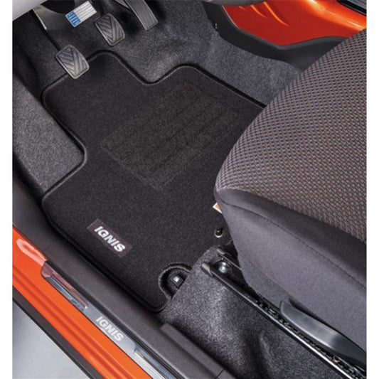 NEW Genuine Suzuki IGNIS LEFT HAND DRIVE 4x Carpet Mats Set Black w/ Logo Embroidered