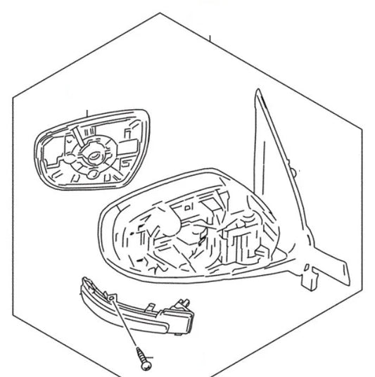 NEW Suzuki SWIFT 2017-24 Wing Mirror HOUSING & GLASS RIGHT w/ Indicator 84710-52R83