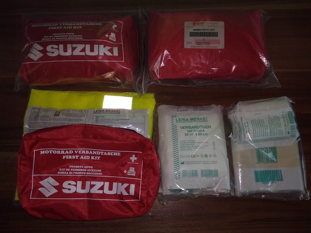 New Genuine Suzuki FIRST AID KIT WTH WARNING VEST 990D0-FST01-KIT