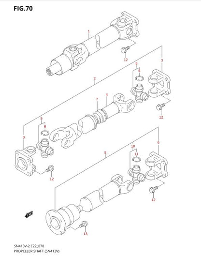 1x NEW Genuine Suzuki JIMNY Prop Shaft Flange Bolt 09112-10002