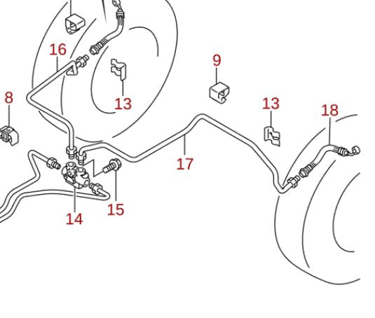 NEW Genuine Suzuki IGNIS Up to 2006 Rear Brake Pipe Metal 51470-78F00