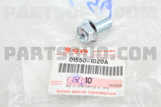 1x NEW Genuine Suzuki Bolt 01550-1020A Multiple fitments