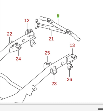 NEW Genuine Suzuki JIMNY Rear 5th Crossmember Mounting Bar 57250-81A01