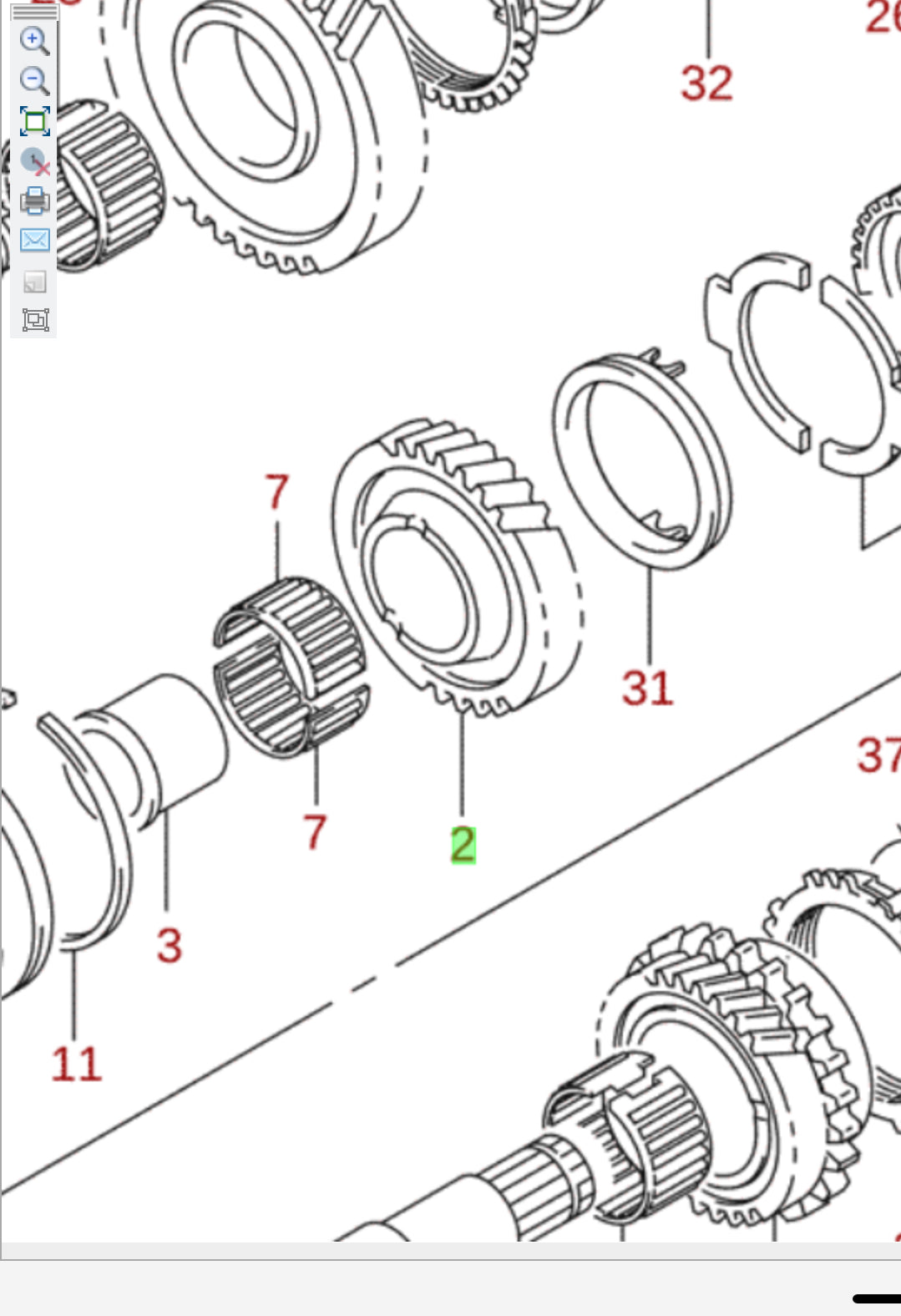 NEW GENUINE Suzuki SWIFT 2005-2011 1.3D 5th Gear Inside Gearbox 24114-59J01