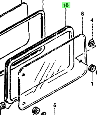 1x NEW Genuine Suzuki SJ410 Rear Window Rubber Seal 84621-80101