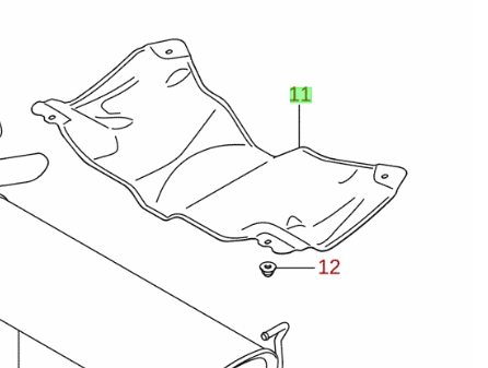 NEW Genuine Suzuki VITARA 2015-On Exhaust Back Box Heatshield 14231-61M20