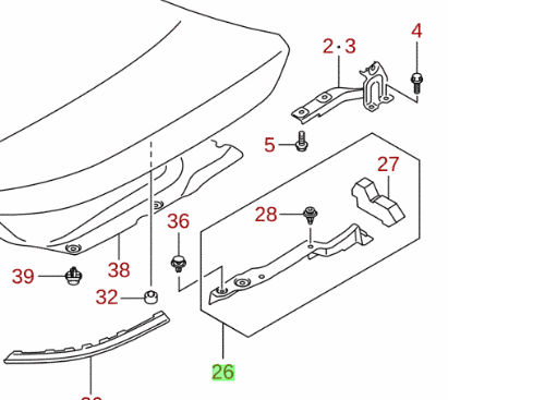 NEW Genuine Suzuki S-CROSS Front Left Wing Upper Trim Cover 72470-63T01