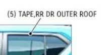 NEW Genuine Suzuki IGNIS TAPE REAR DOOR TOP STICKER Black 83926-62R01-5PK