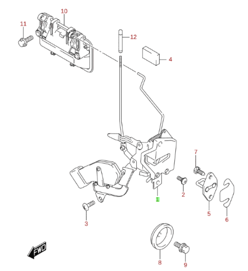 NEW Genuine Suzuki JIMNY 2017 BOOT TAILGATE LOCK LATCH MECHANISM 82530-81A50