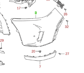 NEW Genuine Suzuki VITARA 2024 ONWARDS FRONT LEFT BUMPER OUTER PANEL 71713-63U10-799