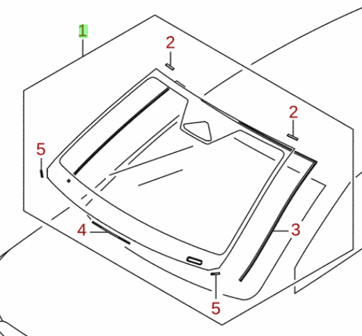 NEW Genuine Suzuki S-CROSS 2024-On WINDSHIELD WINDSCREEN GLASS + MOULDING 84510-64U00