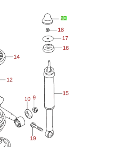 NEW Genuine Suzuki IGNIS 2017 Rear Shock Absorber Cap 41951-81P00