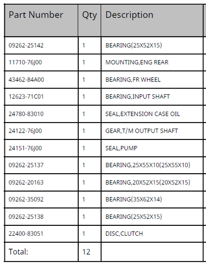NEW Genuine Suzuki Parts