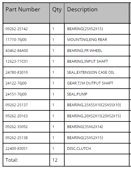 NEW Genuine Suzuki Parts
