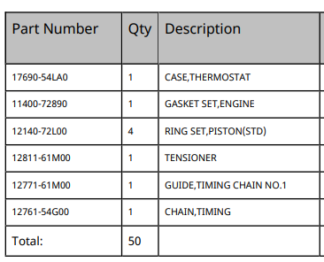 NEW Genuine Suzuki Parts